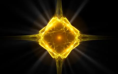 Abstract illustration computer generated fantastic crystals of various shapes Stock Illustration