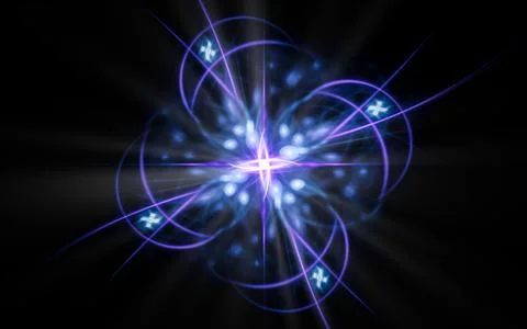 Abstract illustration of a computer generated fantastic star in various shape Stock Illustration