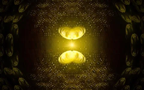Abstract illustration of a computer generated fantastic star in various shape Stock Illustration