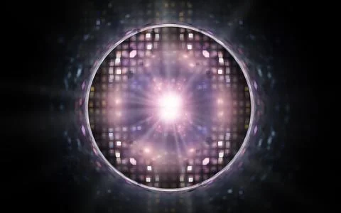 Abstract illustration of a computer generated fantastic star in various shape Stock Illustration