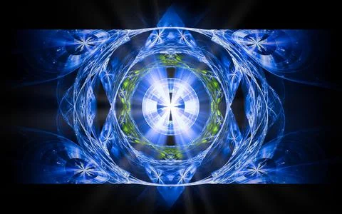 Abstract illustration of a computer generated fantastic star in various shape Stock Illustration