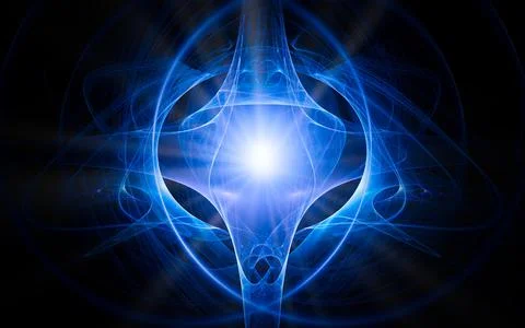 Abstract illustration of a computer generated fantastic star in various shape Stock Illustration