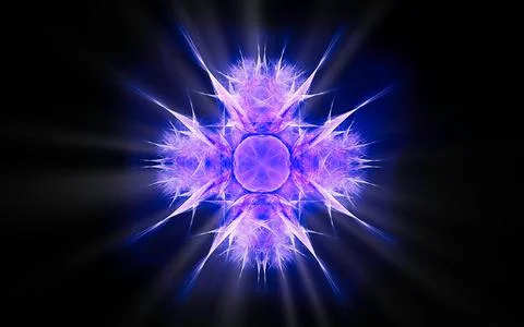 Abstract illustration computer generated fantastic crystals of various shapes Stock Illustration