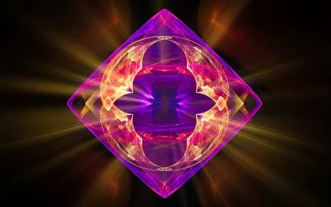 Abstract illustration computer generated fantastic crystals of various shapes Stock Illustration