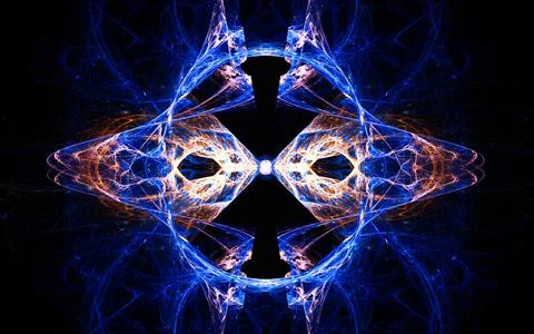 Abstract illustration computer generated fantastic crystals of various shapes Stock Illustration