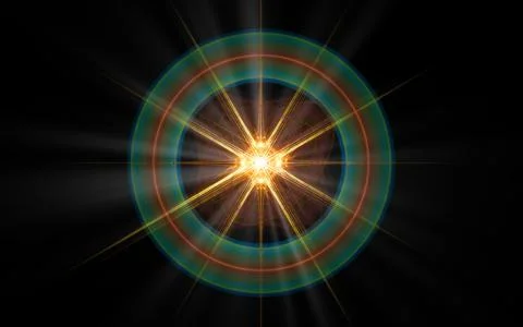 Abstract illustration of a computer generated fantastic star in various shape Stock Illustration