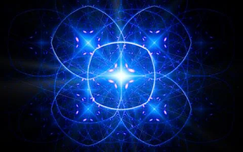 Abstract illustration of a computer generated fantastic star in various shape Stock Illustration