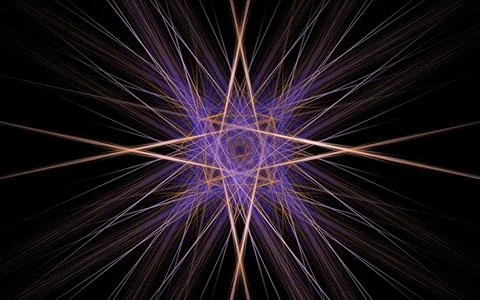 Abstract illustration computer render background image fantastic star with ra Illustrazione stock