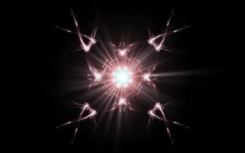 Abstract illustration computer render background image fantastic star with ra イラスト素材