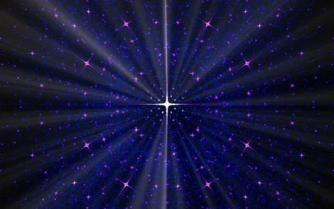 Abstract illustration computer render background image fantastic star with ra Stock Illustration