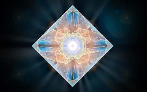 Abstract illustration computer render background image fantastic star with ra 스톡 일러스트