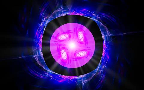 Abstract illustration computer render background image fantastic star with ra Stock Illustration