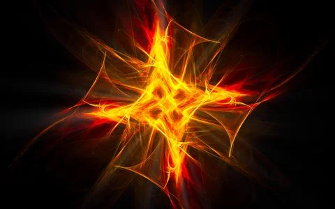 Abstract illustration computer render background image fantastic star with ra Illustrazione stock