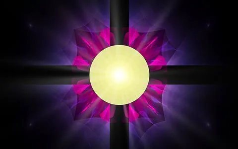 Abstract illustration computer render background image fantastic star with ra Stock Illustration
