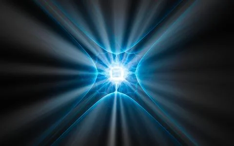 Abstract illustration computer render background image fantastic star with ra Stock Illustration