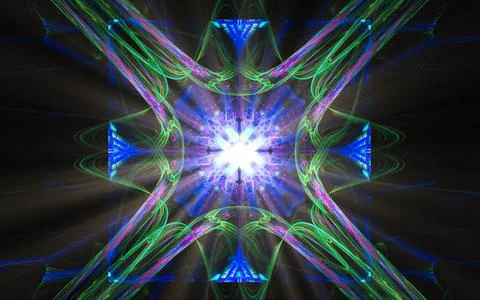 Abstract illustration computer render background image fantastic star with ra イラスト素材