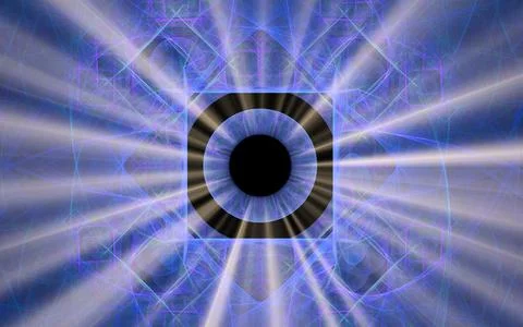 Abstract illustration computer render background image fantastic star with ra Stock Illustration