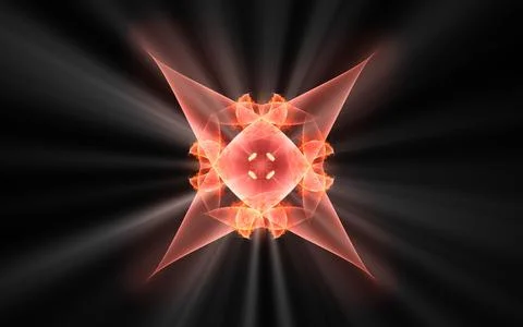 Abstract illustration computer render background image fantastic star with ra Stock Illustration