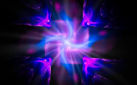 Abstract illustration computer render background image fantastic star with ra 스톡 사진