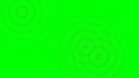 Abstract illustration of concentric circular ripples on a vibrant green bac.. Stock-Footage 340268438