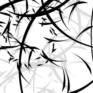 Abstract illustration with curvy lines. Random dynamic lines pattern. イラスト素材