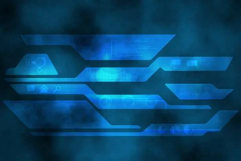 Abstract illustration of digital interface layout with data processing against Stock Illustration