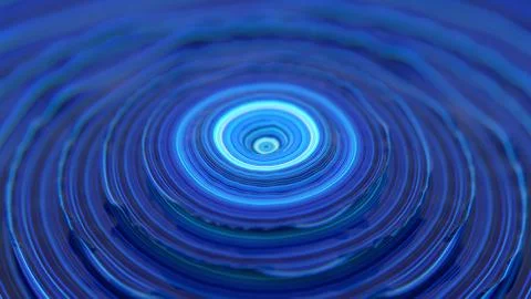 Abstract illustration with discs, 3D rendering, stretched pixels texture Stock Illustration