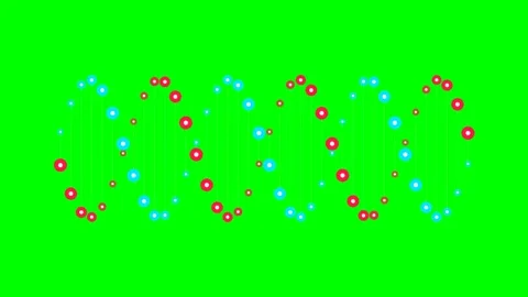 Abstract illustration of a dna double helix structure on green background Stock-Footage 341838965