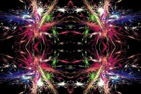 Abstract illustration firework pattern full of colors and texture. Illustrazione stock