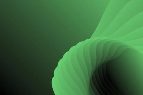 Abstract illustration in the form of gradient dark green lines overlapping each Stock Illustration