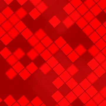 Abstract illustration of geometrical square patterns in red color for background Ilustración de archivo