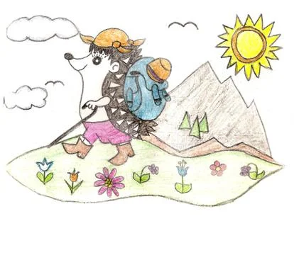 Abstract illustration of hedgehog Stock Illustration