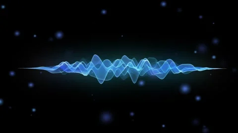 Abstract Illustration high frequency audio Waveform voice neon Stock Footage 280779591