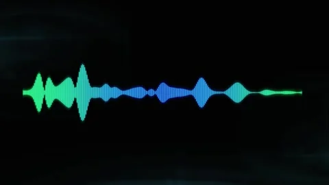 Abstract Illustration high frequency audio Waveform voice neon Stock Footage 280779868