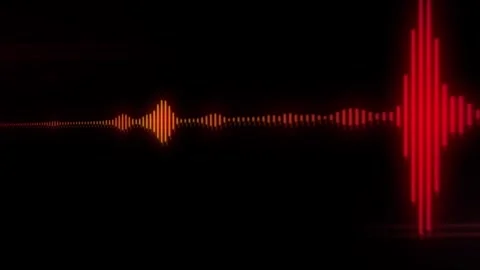 Abstract Illustration high frequency audio Waveform voice neon Stock Footage 280780225