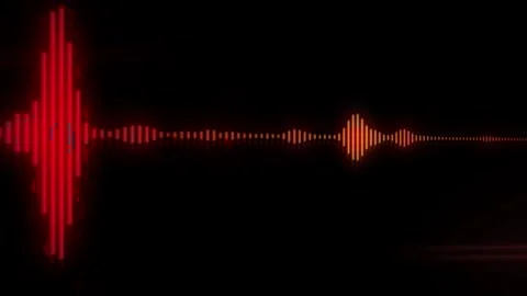 Abstract Illustration high frequency audio Waveform voice neon Stock Footage 280780296