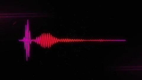 Abstract Illustration high frequency audio Waveform voice neon Stock Footage 280780302