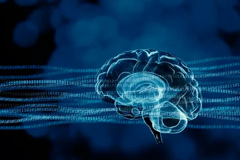 Abstract illustration of human brain Stock Illustration