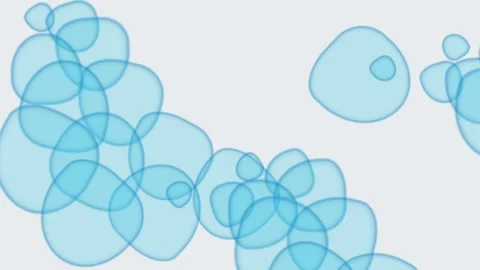 Abstract illustration of interconnected blue organic cell structures Vídeos de archivo 336263606