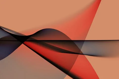 Abstract illustration of the intersection of circular multicolored waves Illustrazione stock