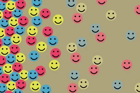 Abstract Illustration of Introvert Extrovert Continuum. Illustrazione stock