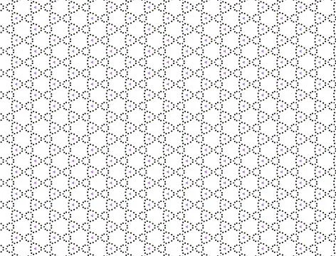 An abstract illustration made with tiny black and purple dots on a white back Stockillustratie
