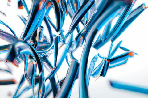 Abstract illustration of messy blue strings for a background or wallpaper Stock Illustration