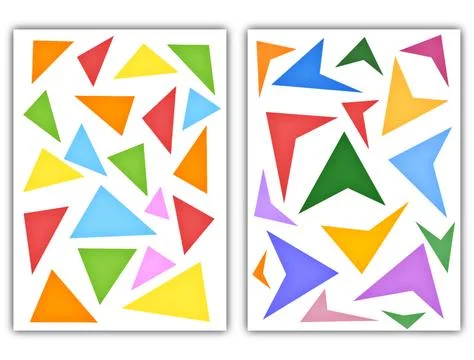 Abstract illustration with multi-colored bright figures on a white background Stock Illustration