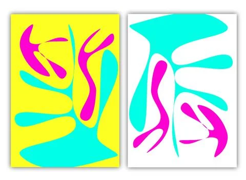 Abstract illustration with multi-colored bright figures of arbitrary shape Stock Illustration