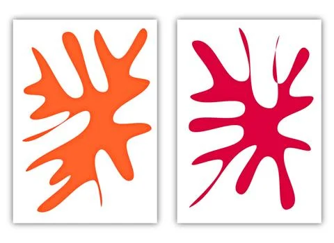 Abstract illustration with multi-colored bright free-form figures, templates Stock Illustration