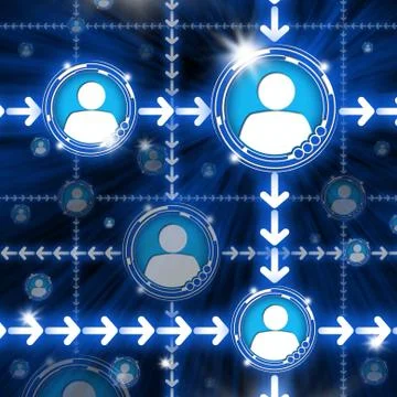 Abstract illustration of network Illustrazione stock