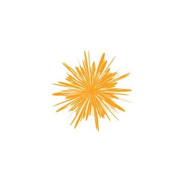 Abstract illustration of an orange explosion . Illustrazione stock