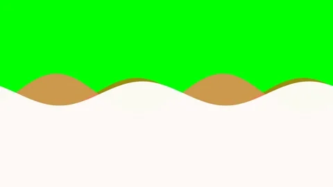 Abstract illustration of orange rolling hills against a vibrant green sky Vídeos de archivo 340905169