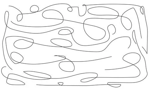 Abstract illustration with overlapping continuous lines creating organic fo.. Stock Illustration